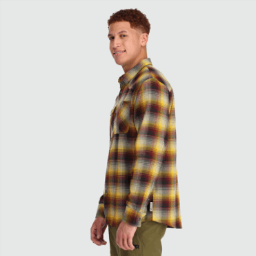 Outdoor Research Heren Feedback Flanellen Overhemd Sand Plaid