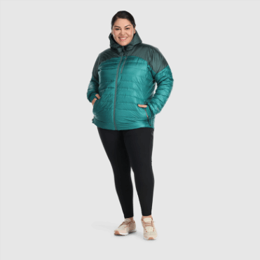 Outdoor Research Dames Hoodie Met Heliumdons Plus Zwart