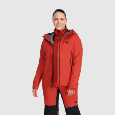 Outdoor Research Aartsengel Gore-tex® Damesjack Cranberry/zwart