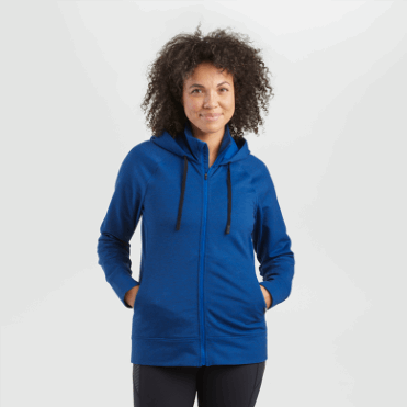 Outdoor Research Emersion Fleece Hoodie Voor Dames Classic Blue Heather