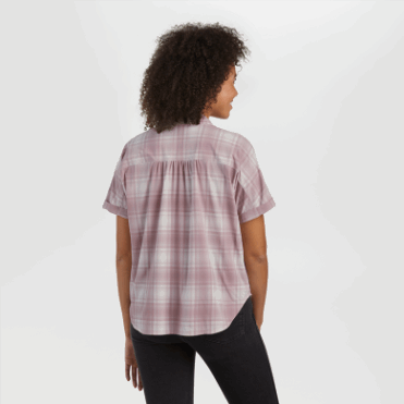 Outdoor Research Astroman S/s Zonneshirt Moth Plaid Voor Dames