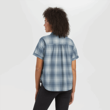 Outdoor Research Dames Astroman S/s Sun Shirt Nimbus Plaid
