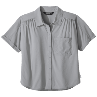 Outdoor Research Astroman S/s Zonneshirt Voor Dames Kiezelsteen