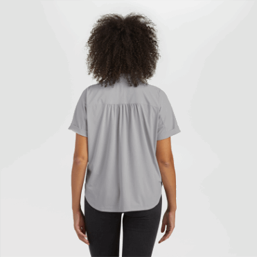 Outdoor Research Astroman S/s Zonneshirt Voor Dames Kiezelsteen