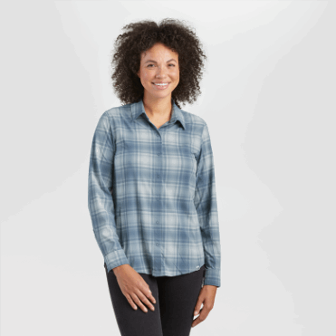 Outdoor Research Dames Astroman L/s Sun Shirt Nimbus Plaid