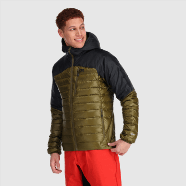 Outdoor Research Heren Hoodie Met Heliumdons Loden/zwart