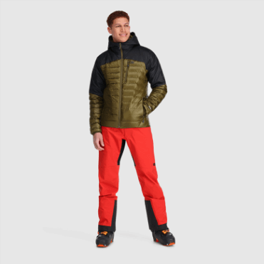 Outdoor Research Heren Hoodie Met Heliumdons Loden/zwart