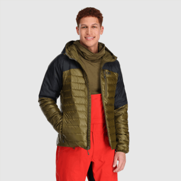 Outdoor Research Heren Hoodie Met Heliumdons Loden/zwart