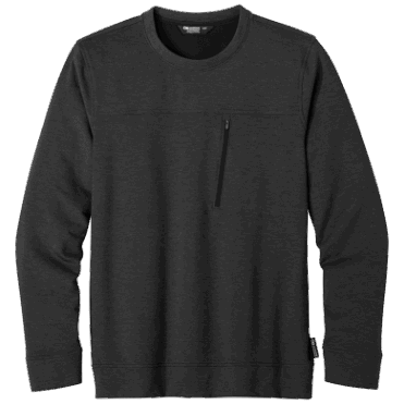 Outdoor Research Heren Emersion Fleece Crew Black Heather