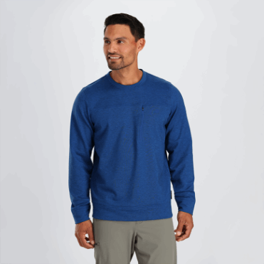 Outdoor Research Heren Emersion Fleece Crew Classic Blue Heather