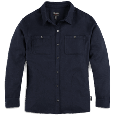 Outdoor Research Dames Feedback Flanellen Overhemd Marineblauw