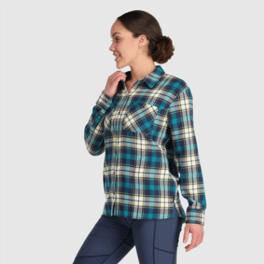Outdoor Research Damesfeedback Flanellen Overhemd Deep Lake Plaid
