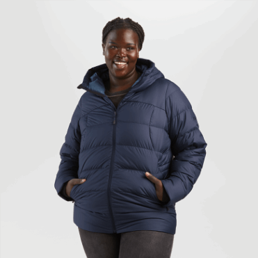 Outdoor Research Coldfront Donshoodie Marineblauw Voor Dames