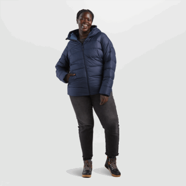 Outdoor Research Coldfront Donshoodie Marineblauw Voor Dames