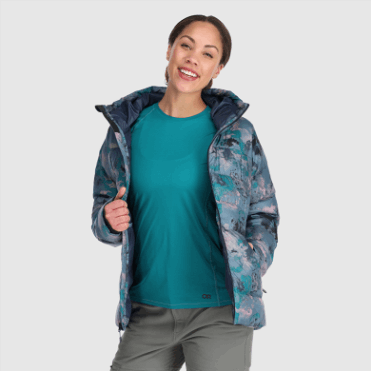 Outdoor Research Coldfront-donshoodie Voor Dames Nimbus Aquarel