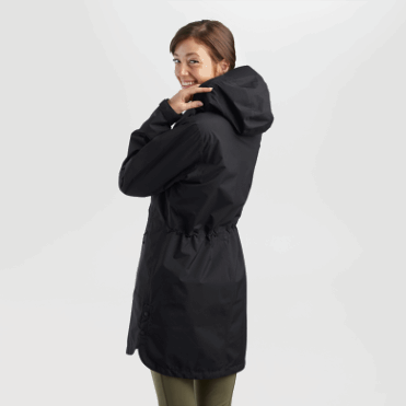 Outdoor Research Aspire Trenchcoat Zwart Voor Dames
