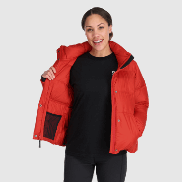 Outdoor Research Coldfront Donsjack Voor Dames Cranberry