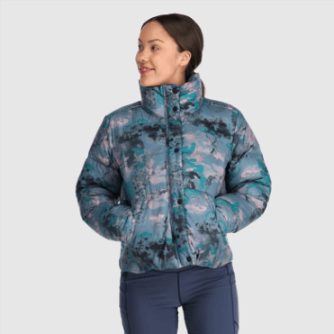 Outdoor Research Dames Coldfront Donsjack Nimbus Aquarel