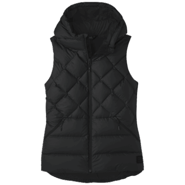 Outdoor Research Coldfront Donsvest Met Capuchon Voor Dames, Zwart