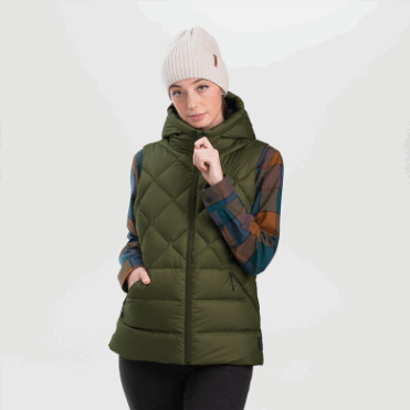 Outdoor Research Coldfront Donsvest Met Capuchon Voor Dames Loden