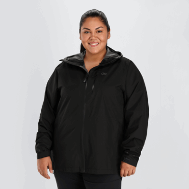 Outdoor Research Dames Aspire Ii Gore-tex® Plus Size Regenjack Zwart