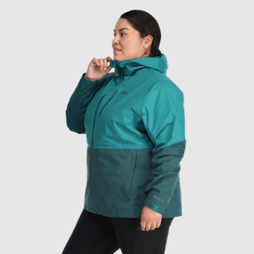 Outdoor Research Dames Aspire Ii Gore-tex® Plus Size Regenjack Deep Lake/treeline