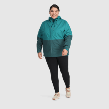 Outdoor Research Dames Aspire Ii Gore-tex® Plus Size Regenjack Deep Lake/treeline