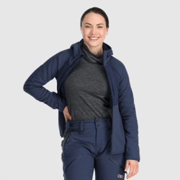 Outdoor Research Vigor Plus Fleece Hoodie Marineblauw Voor Dames