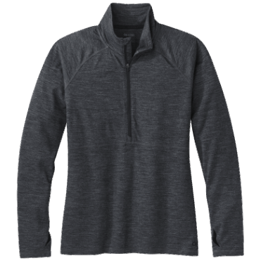 Outdoor Research Dames Alpine Onset Merino Halve Rits Houtskool Heather