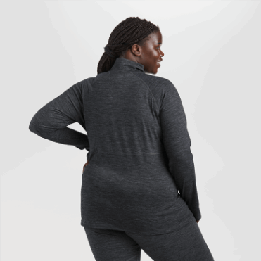 Outdoor Research Dames Alpine Onset Merino Halve Rits Houtskool Heather