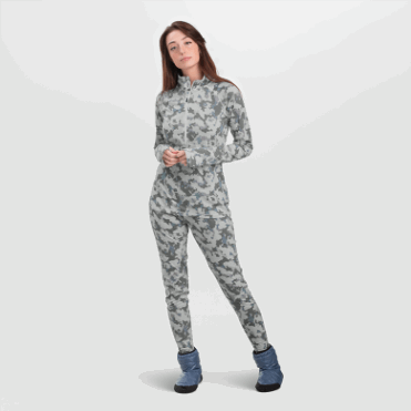 Outdoor Research Alpine Onset Merino Halfrits Sneeuwcamouflage Voor Dames