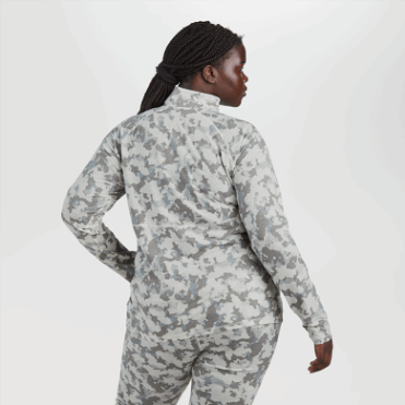 Outdoor Research Alpine Onset Merino Halfrits Sneeuwcamouflage Voor Dames