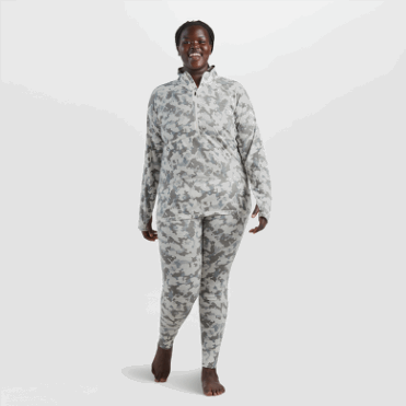 Outdoor Research Alpine Onset Merino Halfrits Sneeuwcamouflage Voor Dames