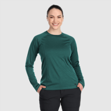 Outdoor Research Dames Alpine Onset Merino Crew Zwart