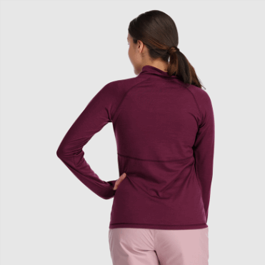 Outdoor Research Dames Alpine Onset Merino 150 Half Zip-plus Kalamata