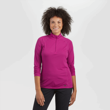 Outdoor Research Dames Echo Quarter Zip Fuchsia