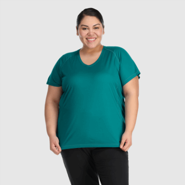 Outdoor Research Dames Echo Plus Size T-shirt Deep Lake