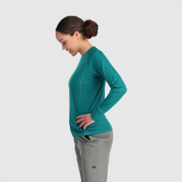 Outdoor Research Echo-T-shirt Met Lange Mouwen Voor Dames Deep Lake