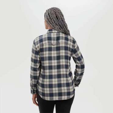 Outdoor Research Dames Feedback Flanellen Overhemd - Effen Zandkleurige Plaid