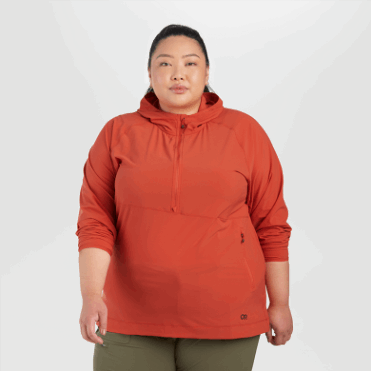 Outdoor Research Astroman Sun Plus Size Dameshoodie Kiezelsteen