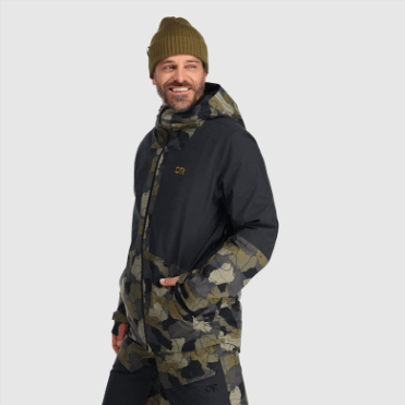 Outdoor Research Heren Snowcrew Jack Loden Camo/zwart