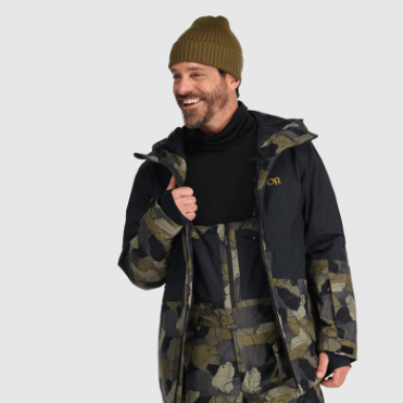 Outdoor Research Heren Snowcrew Jack Loden Camo/zwart