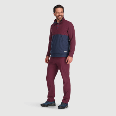 Outdoor Research Heren Pullover Met Drukknopen Ii Kalamata/marineblauw