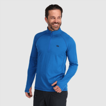 Outdoor Research Heren Alpine Onset Merino Kwartrits Klassiek Blauw