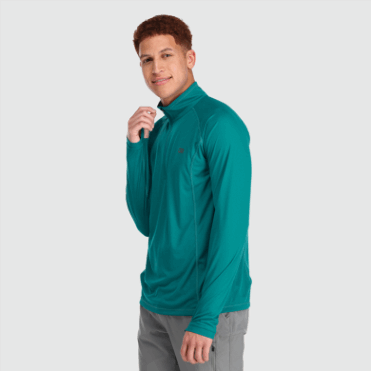 Outdoor Research Heren Echo Quarter Zip Deep Lake