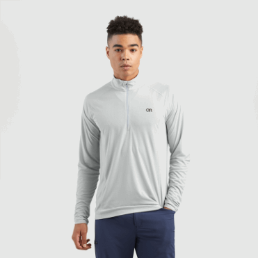 Outdoor Research Echo Quarter Zip Kiezelsteen Voor Heren
