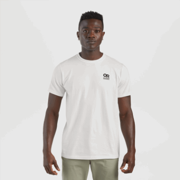 Outdoor Research Lockup Borst Logo T-shirt Wit/zwart
