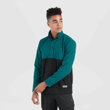 Outdoor Research Heren Trailmix Snap Pullover Ii Treeline/zwart