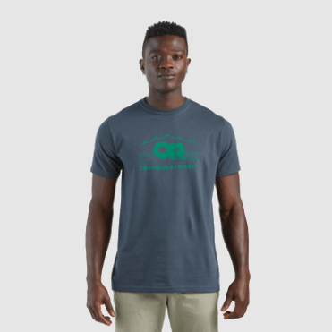 Outdoor Research T-shirt Heren Of Pleitbezorger Rvs Marineblauw/sprout