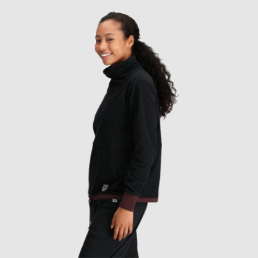 Outdoor Research Dames Trailmix Pullover Met Kwartrits Zwart/elk